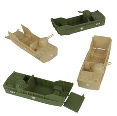 BMC Toys Classic Landing Craft OD green side view and wheels
