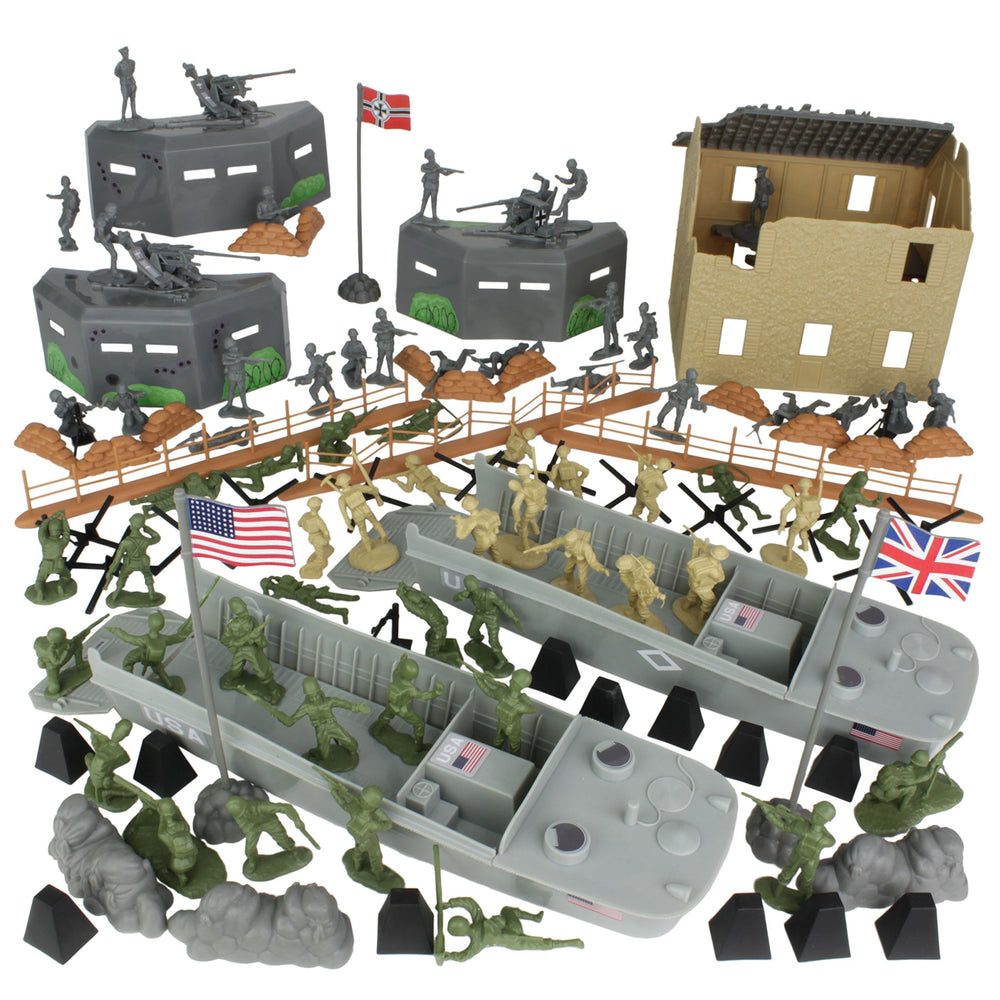 BMC Toys D-Day boxed playset art showcases the invasion theme for imaginative play.