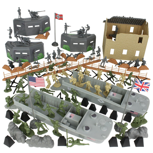 BMC Toys D-Day boxed playset art showcases the invasion theme for imaginative play.
