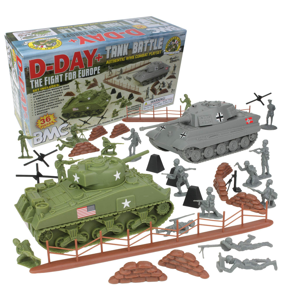 BMC Toys D-Day Tank Battle Sherman tank for immersive history play
