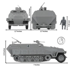 BMC Toys CTS Hanomag Halftrack rear view for dynamic battle setups
