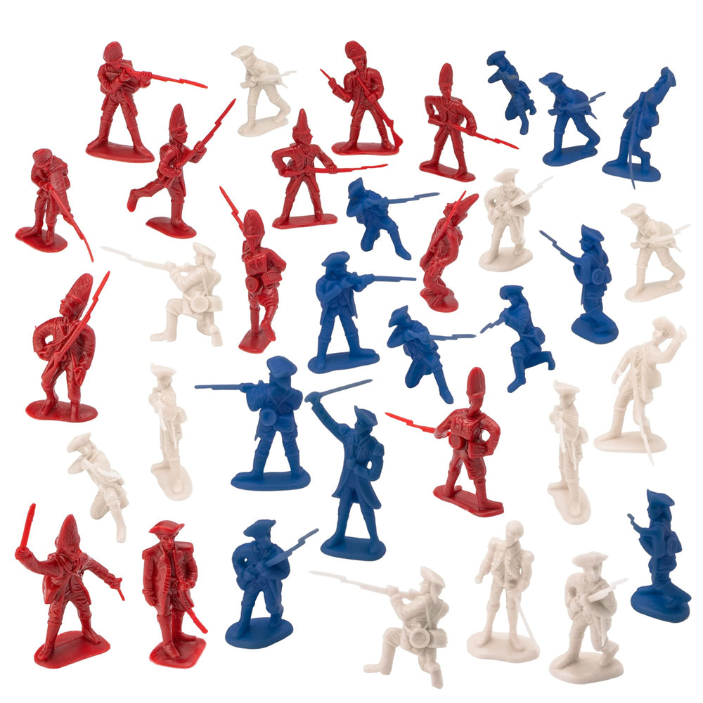 BMC Toys French soldiers antique white figures colorful display.