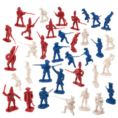 BMC Toys French soldiers antique white figures colorful display.