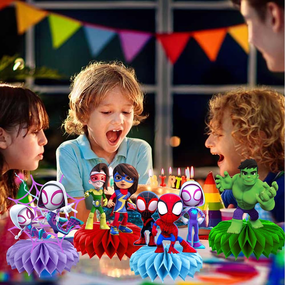 BNFUO Spider and Friends party photo booth prop adds playful charm.