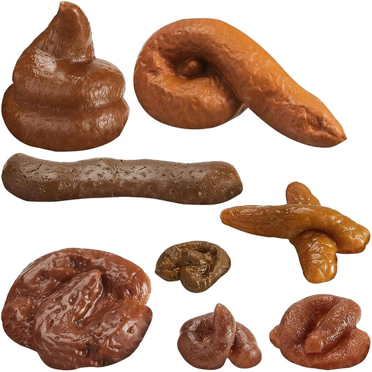 Boao 8pcs fake poop set with realistic shapes for pranks