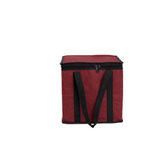 BOARD GAME TABLES.COM red bag carrying handle for secure transport of games