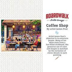 Boardwalk Puzzles Coffee Shop assembled layout shows size and detail