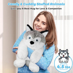 Bobbie & Laxi husky fur texture close-up, inviting softness for hugs.