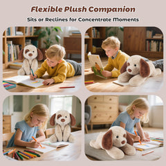 Bobbie & Laxi lumbar-support-ready plush for seated tasks.