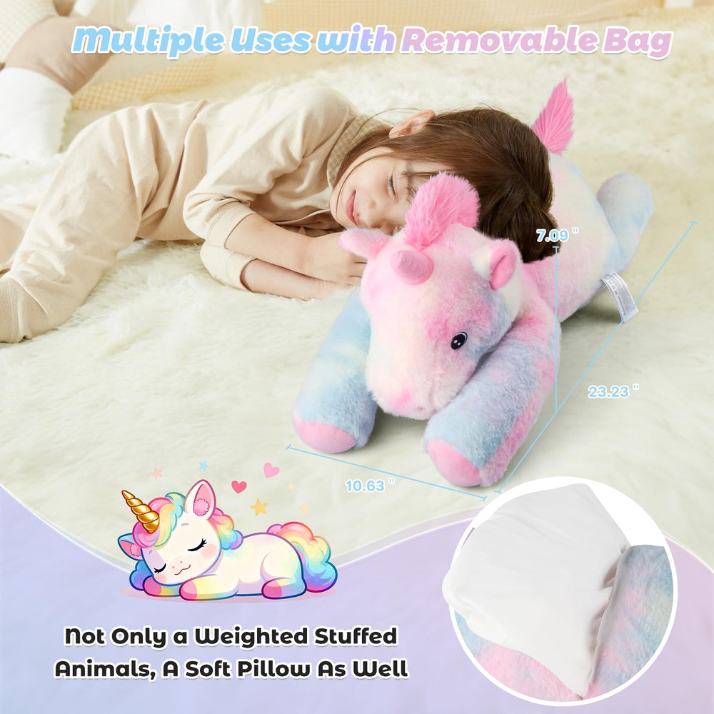 Bobbie & Laxi unicorn with removable bag doubles as a pillow
