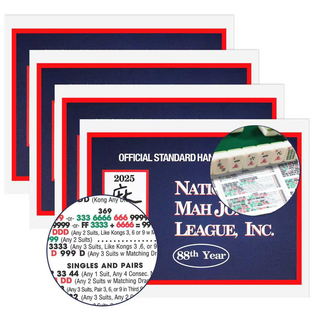 BOBOFISH mah jong 2025 cards cover with official revision for year-round play.