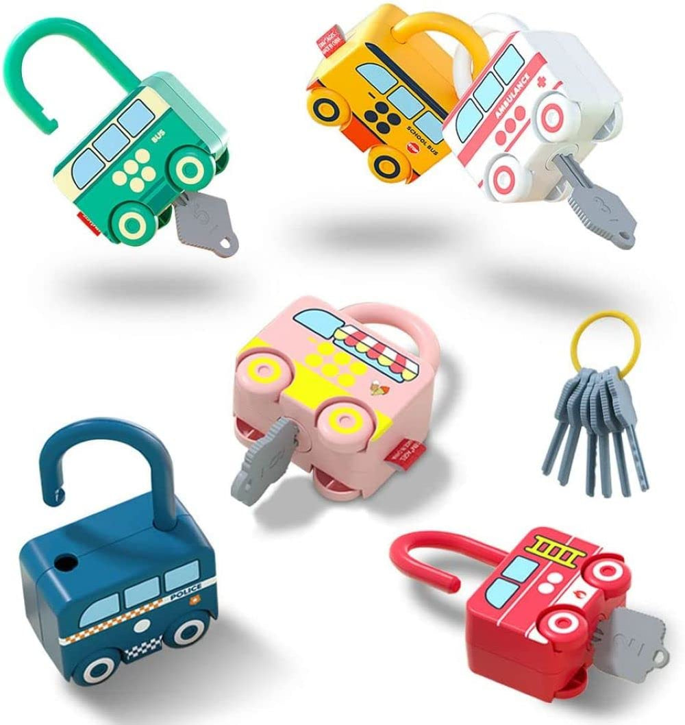 Bobotanco busy board police car for fine motor practice and imaginative play