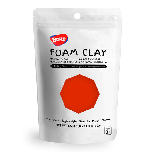 BOHS Red Foam Clay squishy texture ideal for school projects and cosplay props