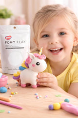 BOHS White Foam Clay air-dry setup showing easy-to-use craft process