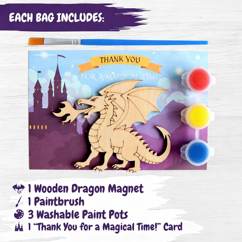 Boikoky dragon paint pots and brush for easy, mess-friendly crafting.