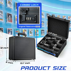 Boldblox card storage box open with foam dividers shows systematic sorting for quick access.