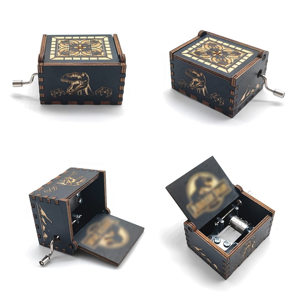 Bolunlun Jurassic music box hand-cranked operation for easy use by kids