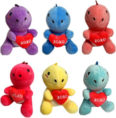 BOMBPARK dinosaur plush 6pc set, side view, ideal for imaginative play.