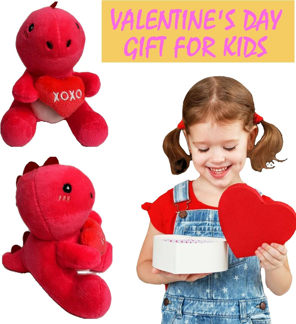 BOMBPARK dinosaur plush 6pc set, soft fur details, perfect for toddlers.
