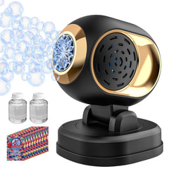 BOMOCO bubble machine with LED lights creates thousands of colorful bubbles for parties.