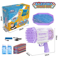 BOMOCO kit includes bubble solution bottles and extra packs for ongoing fun.