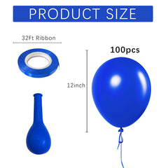 Bomsi royal blue balloons 100-pack for large celebrations