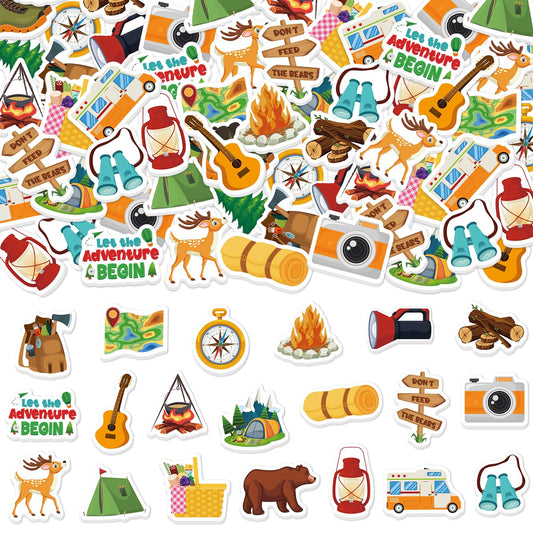 Bonieset camping foam sticker collection for DIY crafts and scrapbooks.