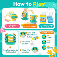 Two BONITOTO bubble solution bottles for quick, continuous play.