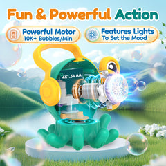 BONITOTO LED lights illuminate bubbles for twilight backyard sessions.