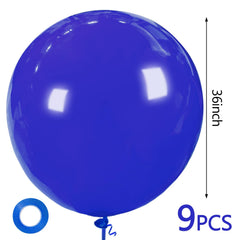 BONJLE blue 36-inch balloon close-up highlighting durable latex