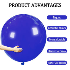 BONJLE blue giant balloon inflated on display for events