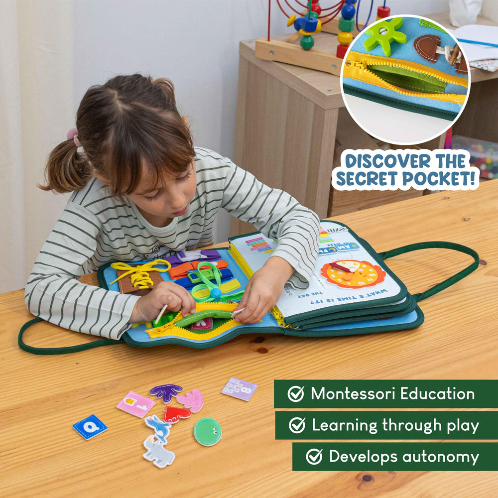 BONNYCO Busy Board color shapes numbers panel supports early recognition during play.