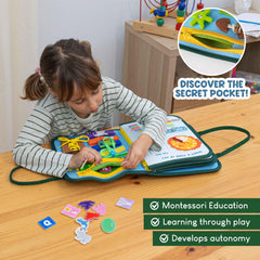 BONNYCO Busy Board color shapes numbers panel supports early recognition during play.