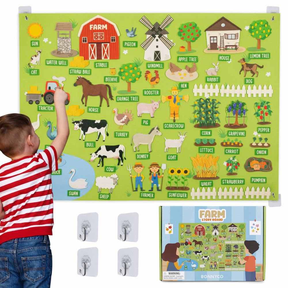 BONNYCO felt board panel for hands-on learning and storytelling