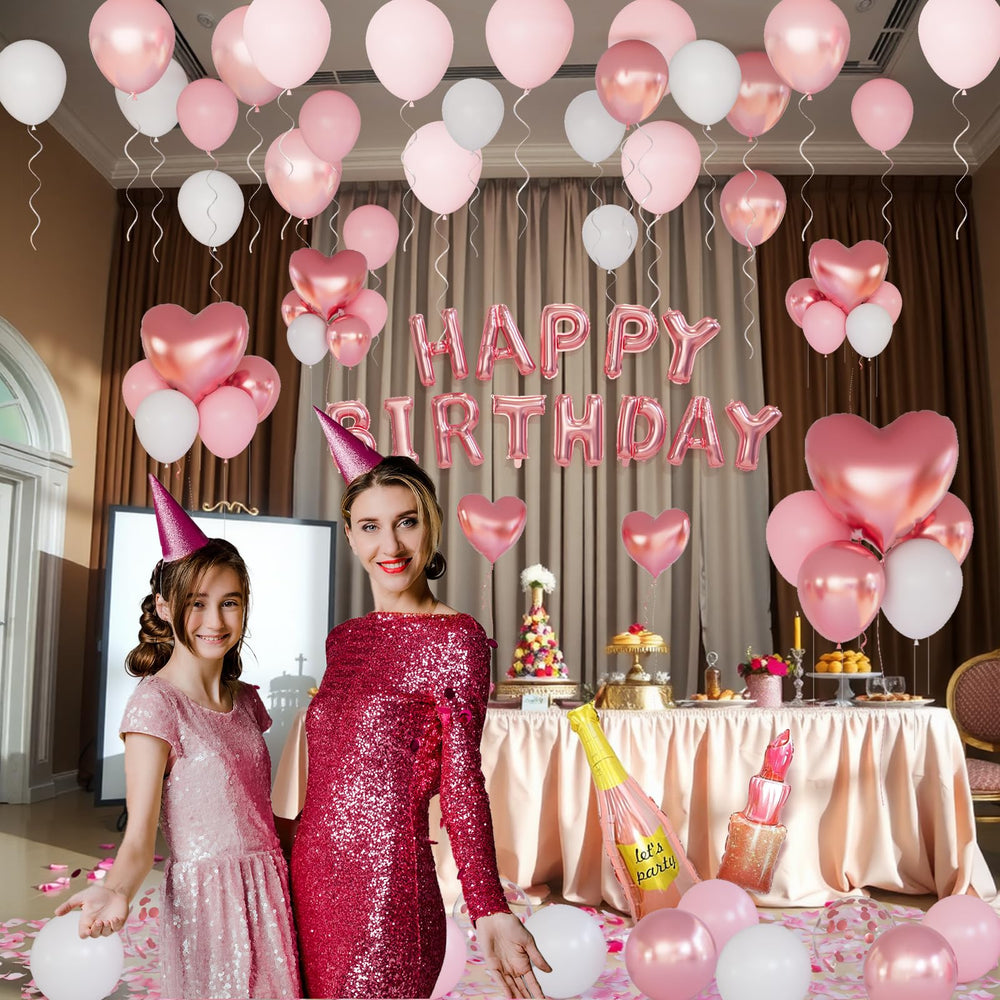 Bonropin lipstick foil balloon in rose gold for bold focal point