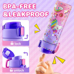 BOOH water bottle with time marker helps kids track hydration throughout the day