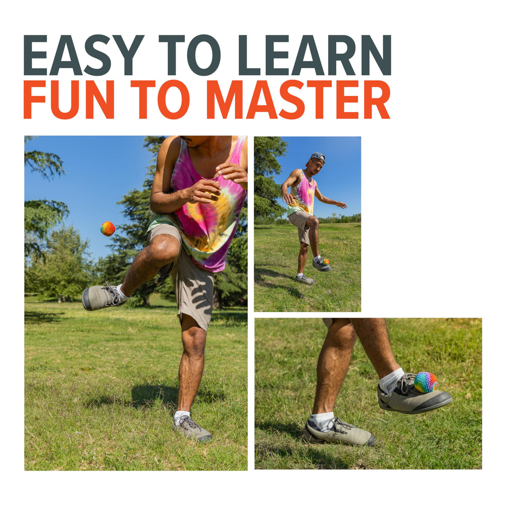 BOONI footbag compact size ideal for travel and on-the-go stress relief