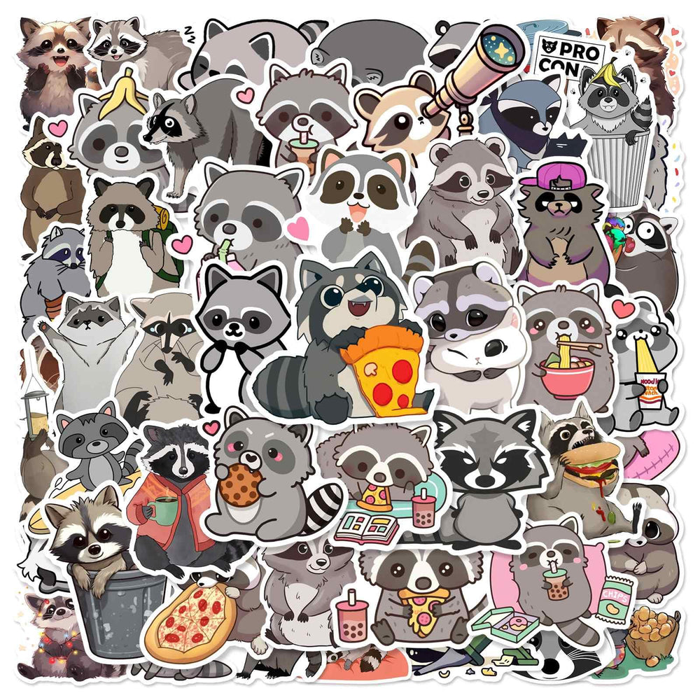 Booppyy raccoon stickers waterproof bottle decoration for long-lasting color