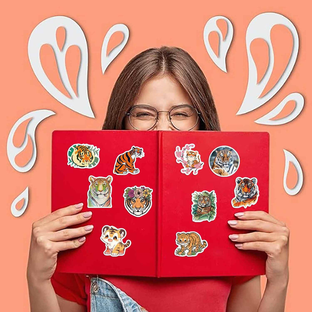 Booppyy tiger stickers for journals; fun accents that peel cleanly.
