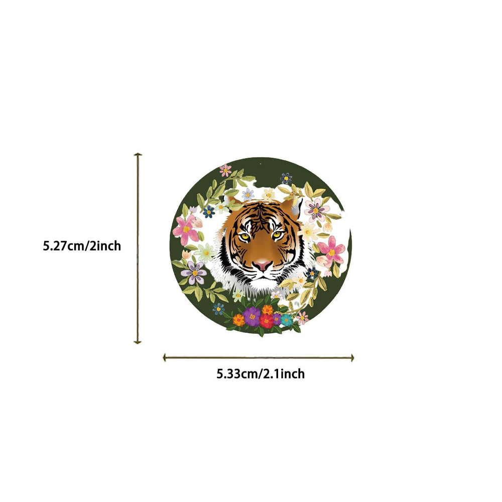 Booppyy tiger stickers laptop decoration; bold art that resists fading.