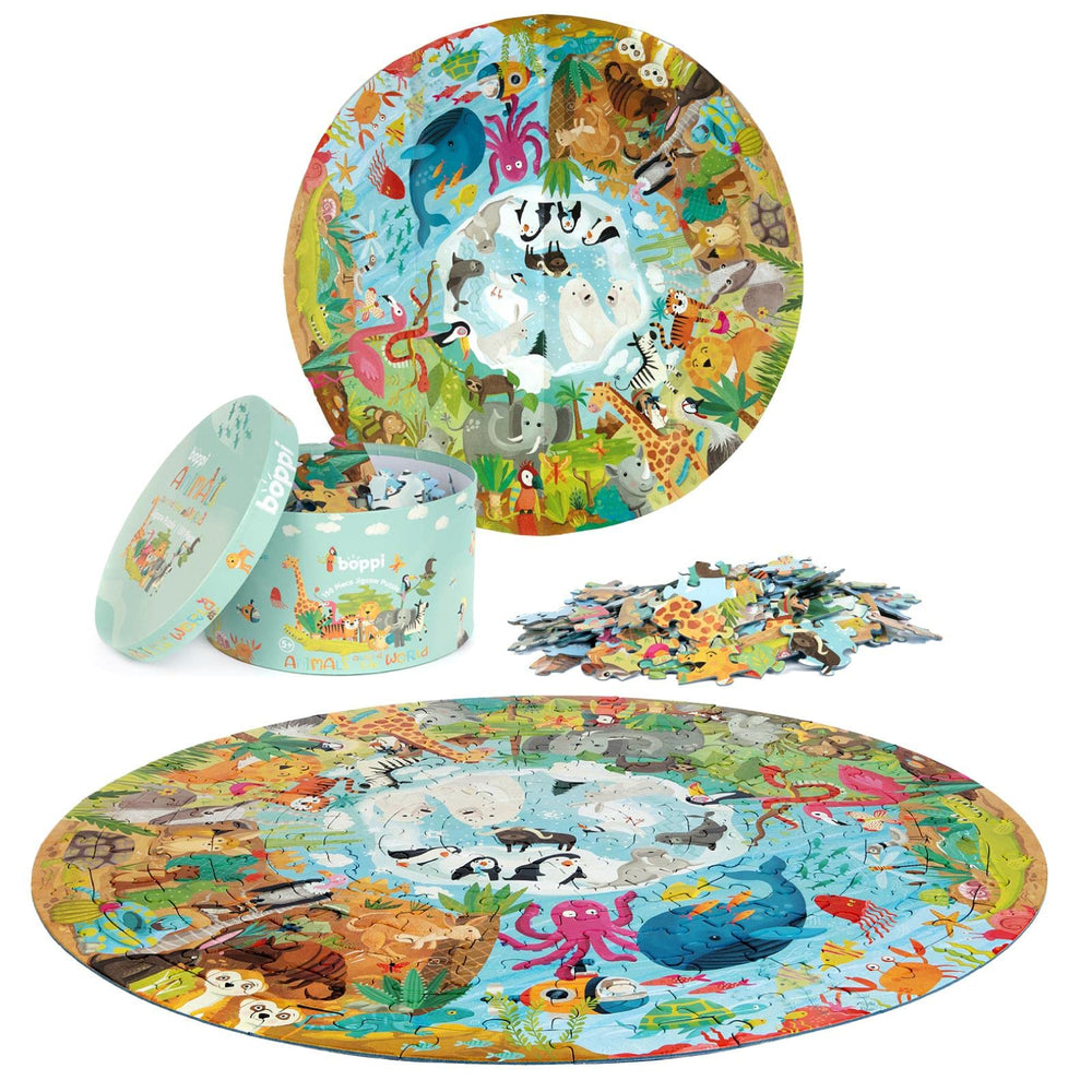 Boppi 3-layer pieces with linen texture offer tactile, kid-friendly handling.