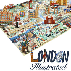 Bopster London illustrated puzzle pieces designed for a precise, satisfying fit