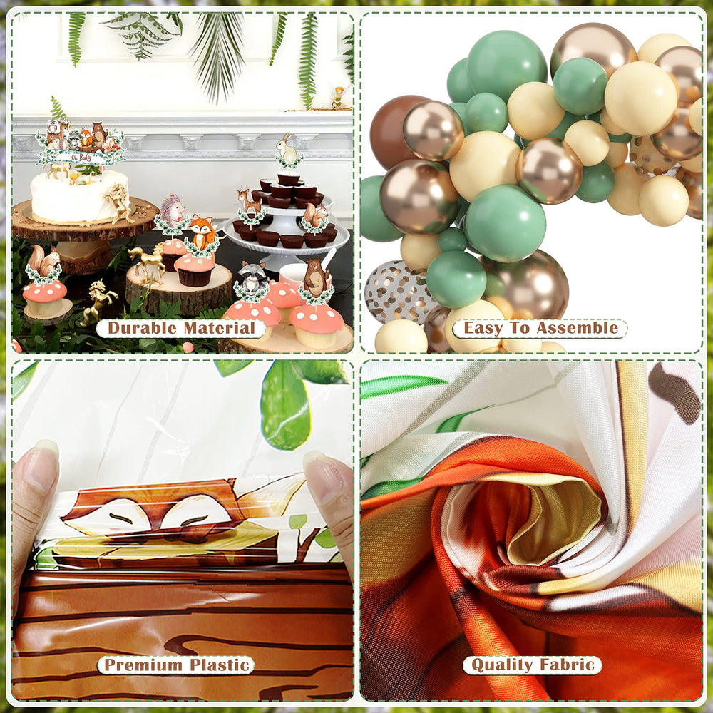 BORAMDO Forest Animal Cake Toppers add charming accents to cupcakes and cakes for adorable treats