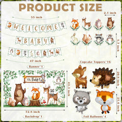BORAMDO Forest Animals Tablecloth enhances cohesive woodland-themed table styling