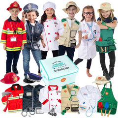 Born Toys firefighter costume set for imaginative play with easy dress-up