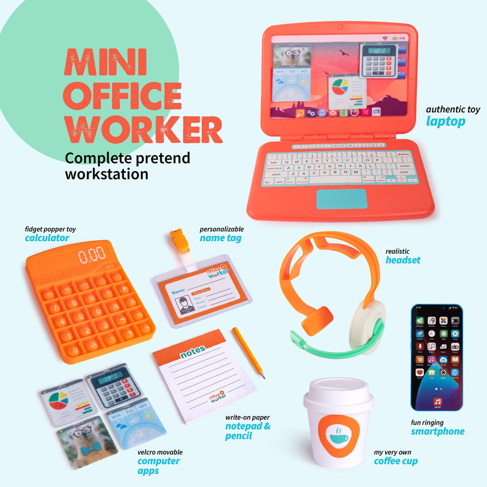 Born Toys home office phone supports pretend calls and role-play.
