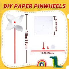 Bosctanuc pinwheels DIY paint setup ideal for kids crafting sessions