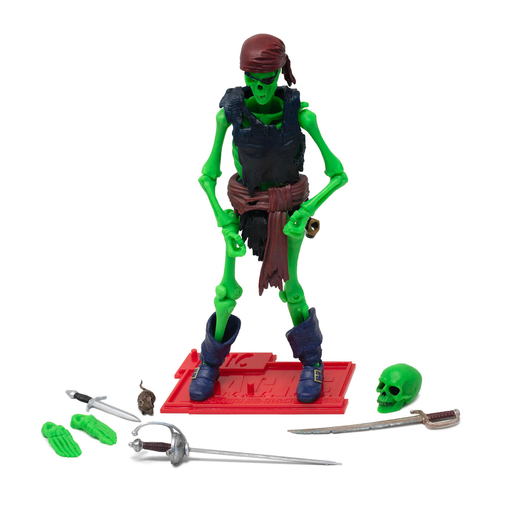 Boss Fight Studio Epic H.A.C.K.S. Gladiator skeleton figure with detailed armor and poseable limbs.