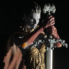Kier battle-ready pose with deluxe accessories for storytelling