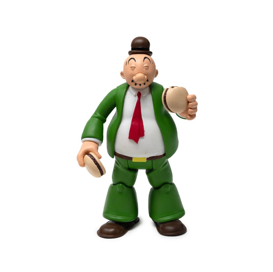Boss Fight Studio Power Stars Wimpy figure with hamburger accessory, ideal for playful display.